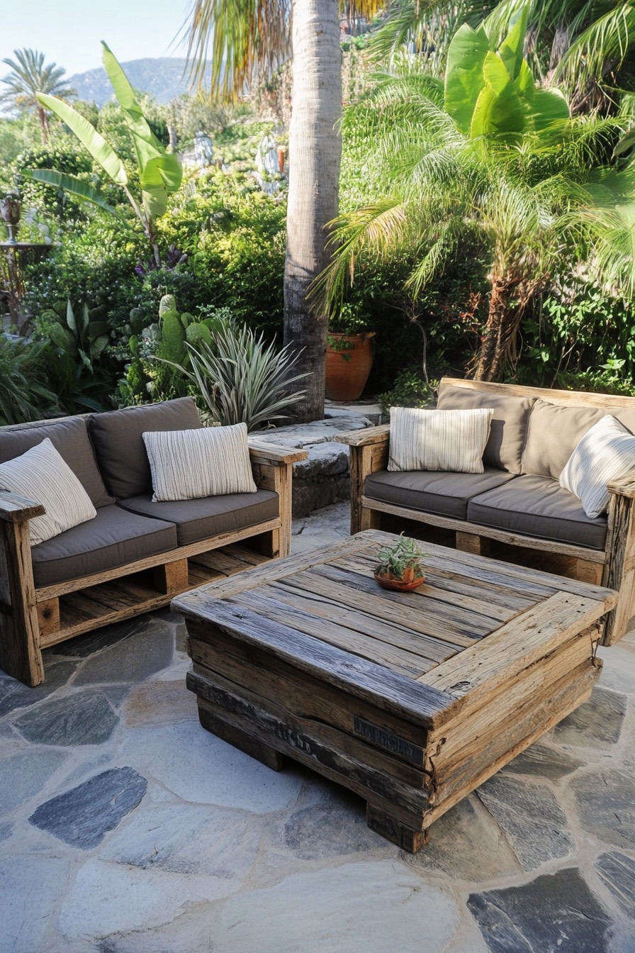 outdoor patio reclaimed wood furniture 1