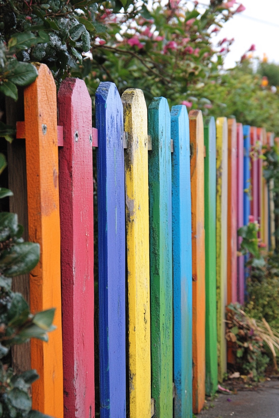 rainbow color fence 3