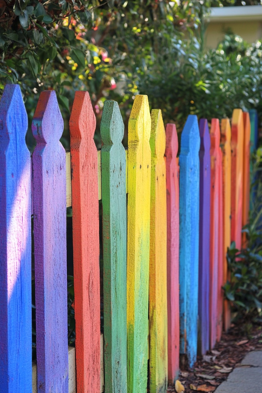 rainbow color fence 4