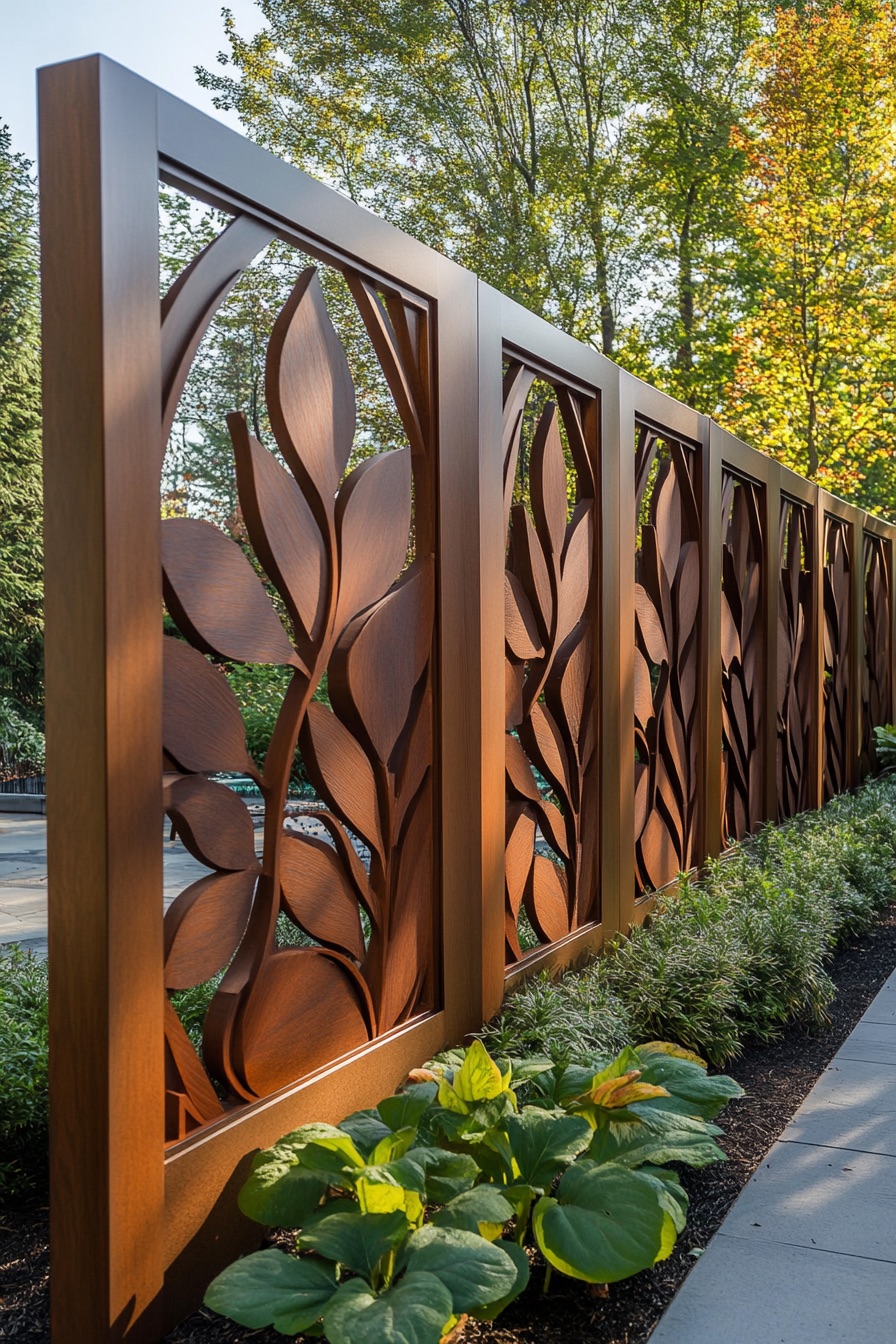 wooden fence geometric pattern 1