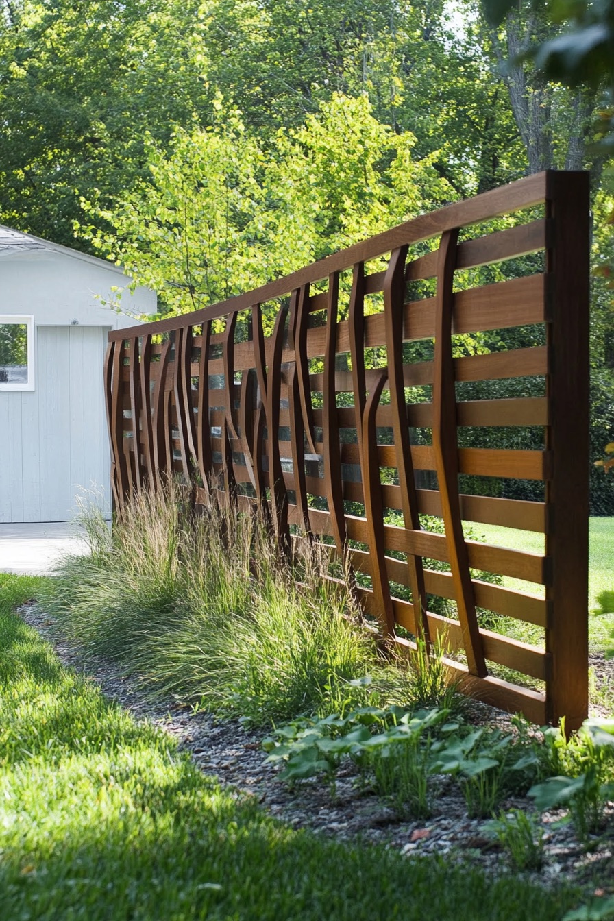 wooden fence geometric pattern 3