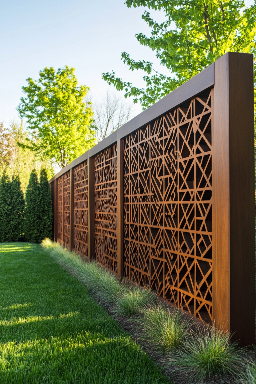 wooden fence geometric pattern 4