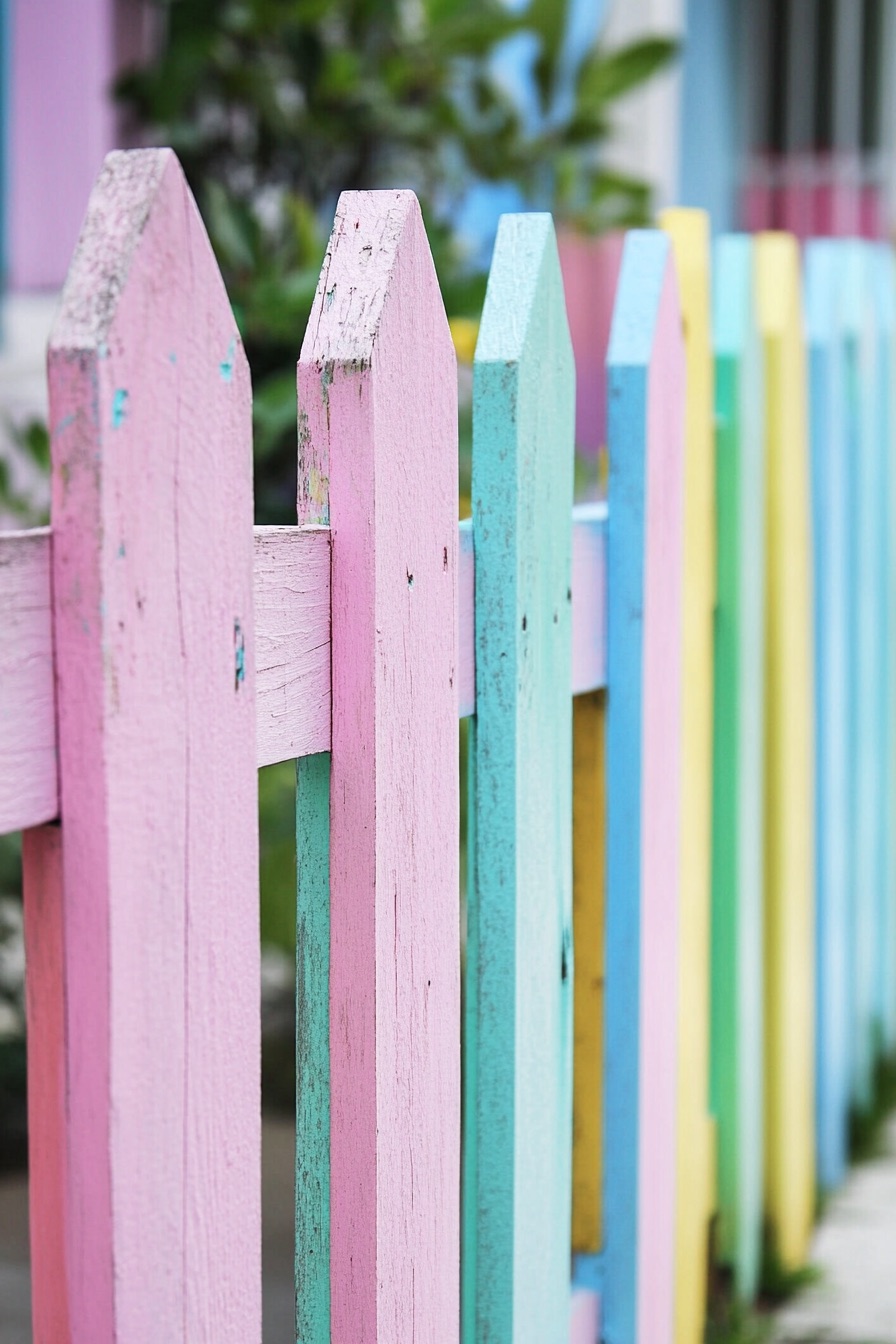 pastel color fence 4