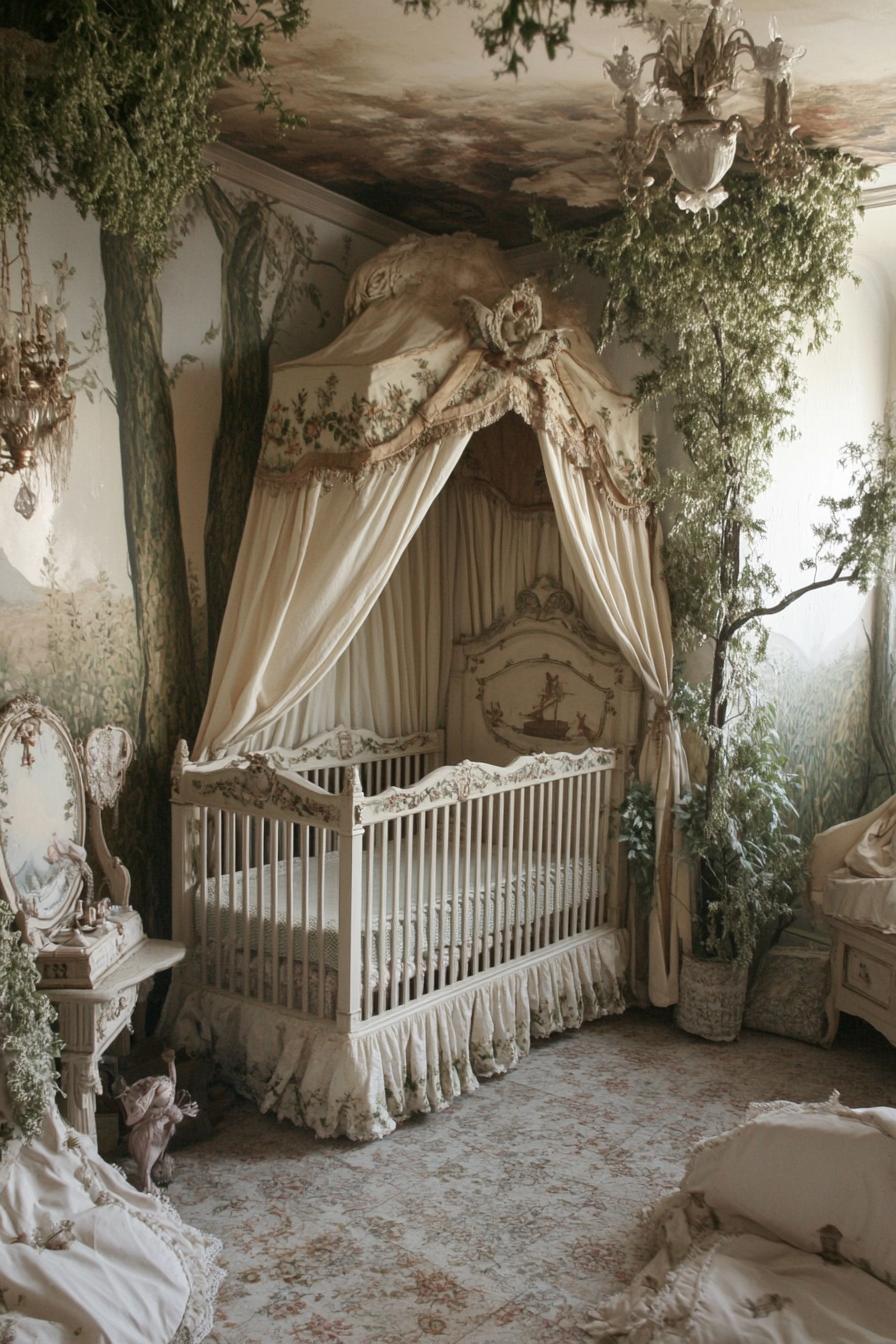 stunningly unique detailed nursery interior in vintage fairy tale theme 1