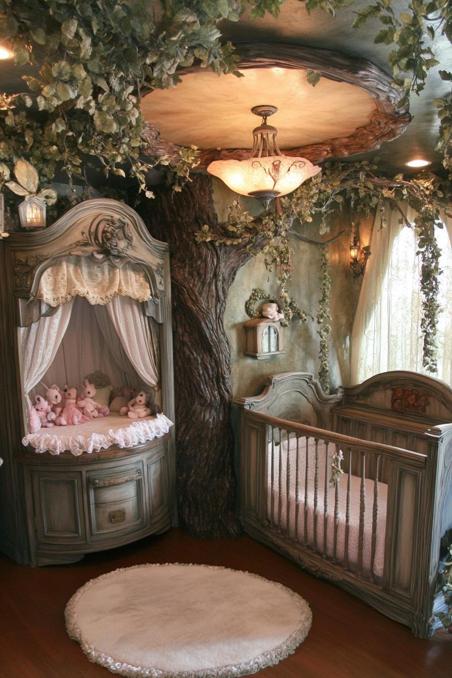 stunningly unique detailed nursery interior in vintage fairy tale theme 2