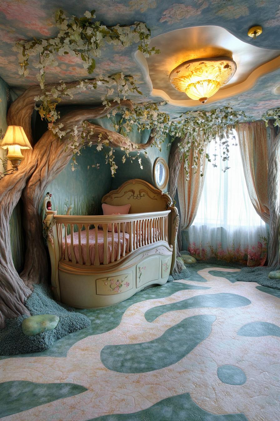 stunningly unique detailed nursery interior in vintage fairy tale theme 3