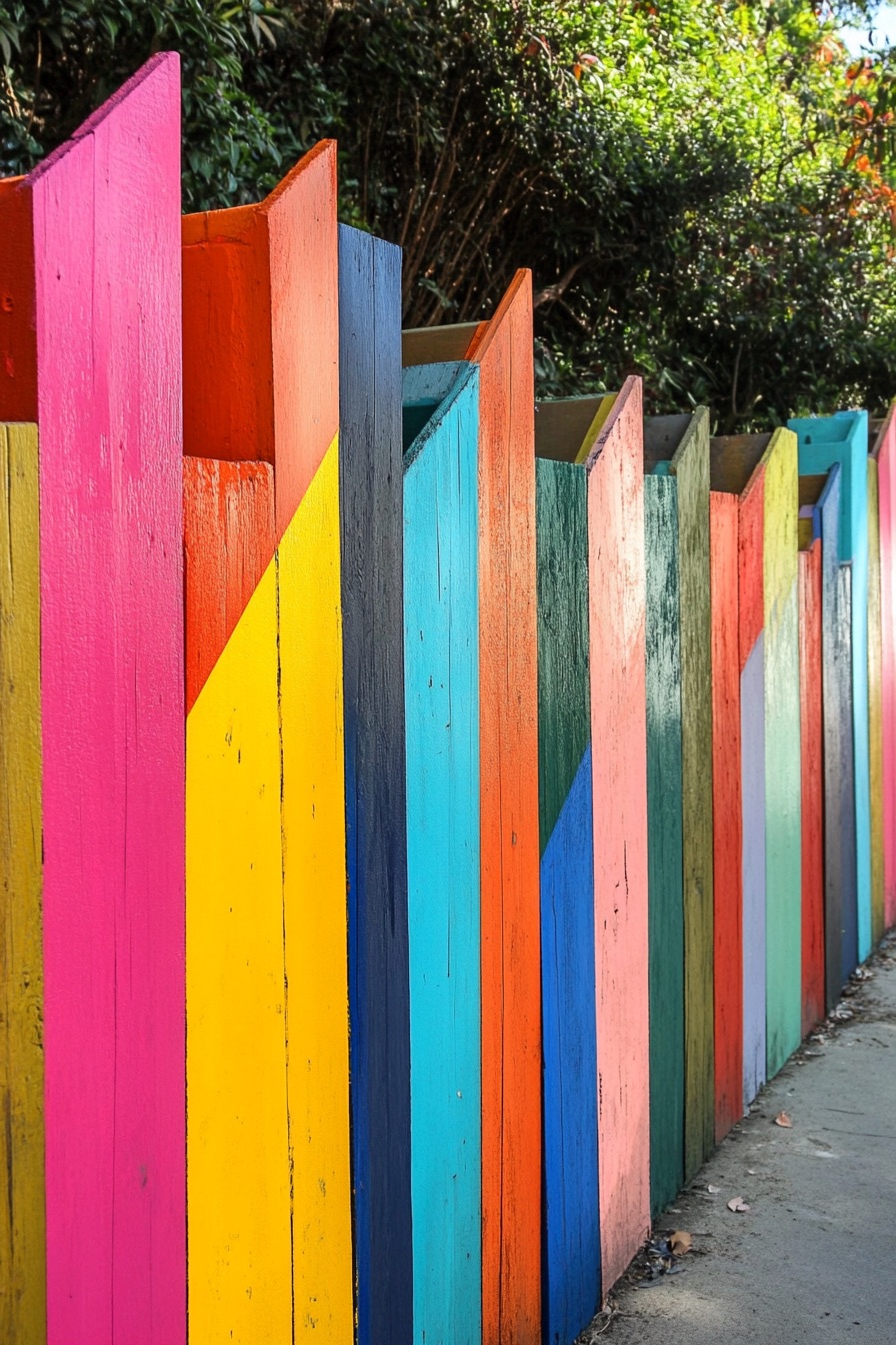 geometric color fence 1