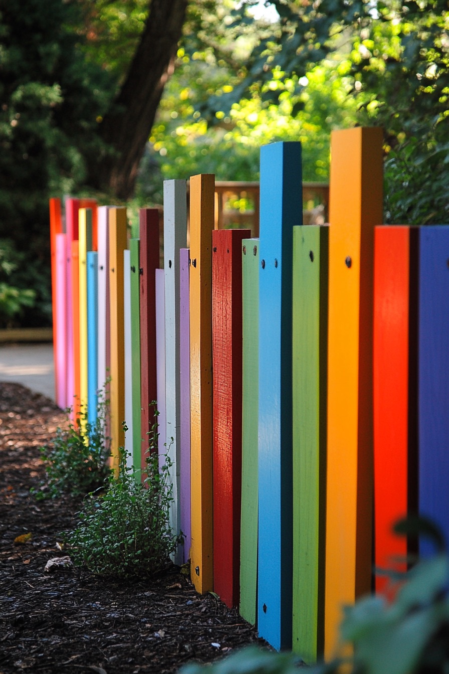 geometric color fence 3