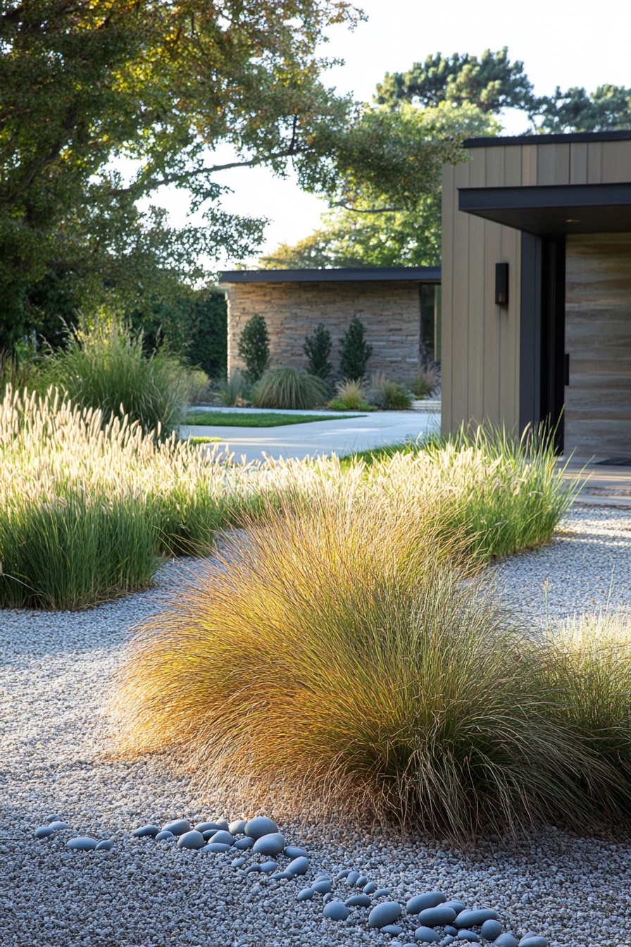 gravel garden ornamental grass 1