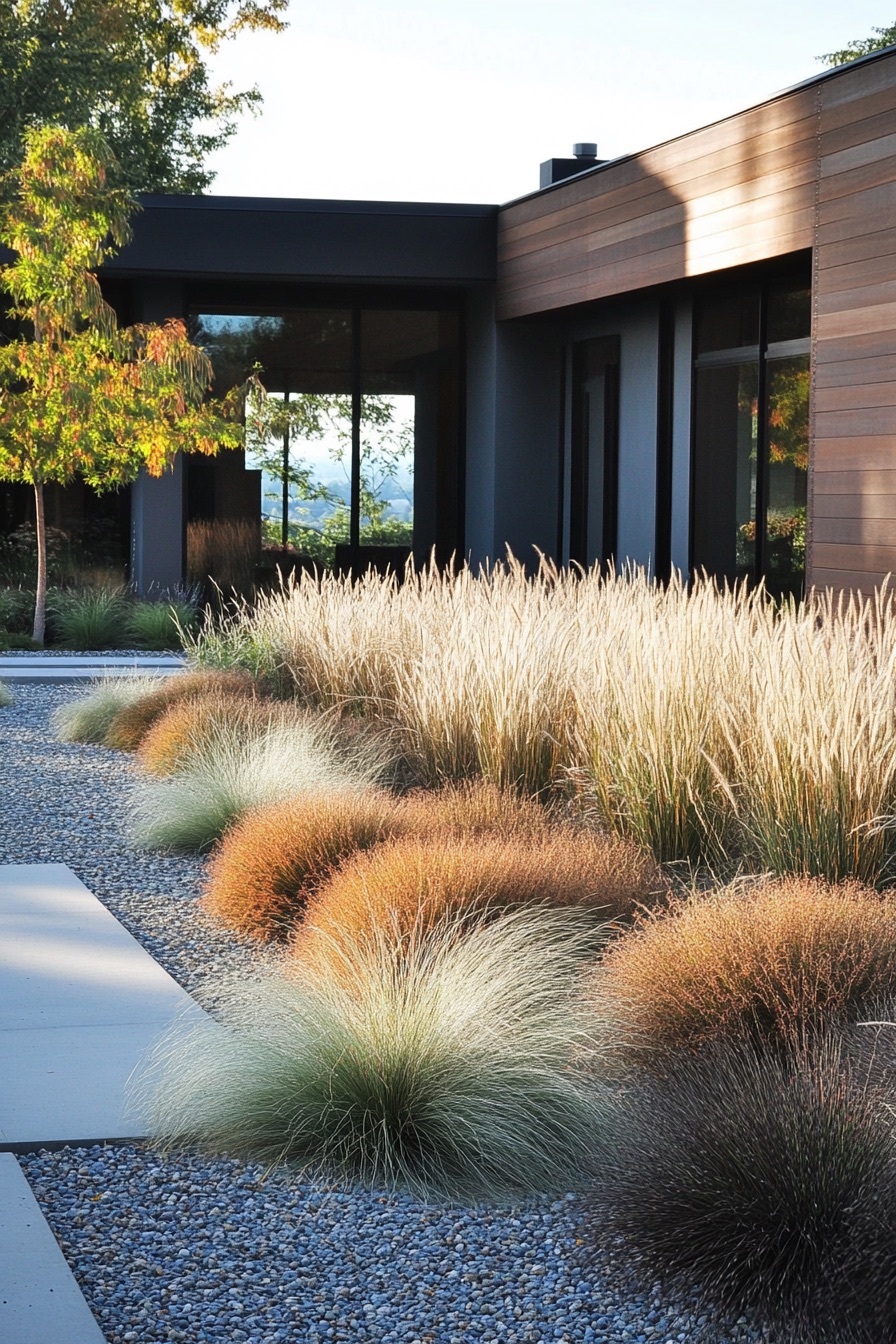 gravel garden ornamental grass 3