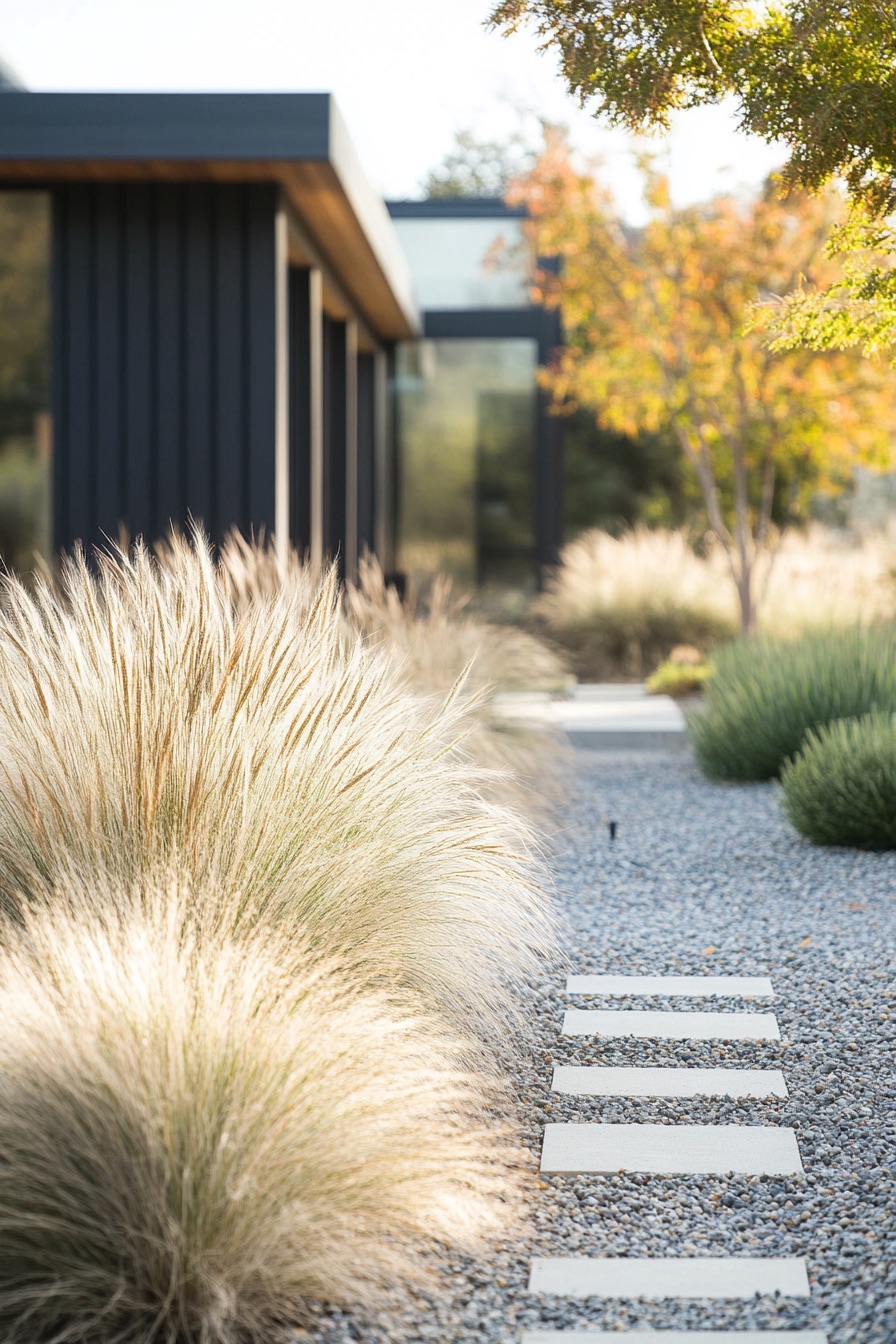 gravel garden ornamental grass 4