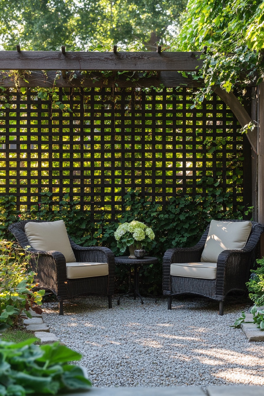 backyard privacy fence lattice 1