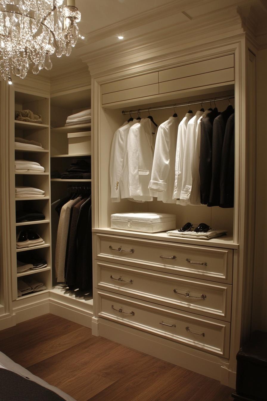 chic bedroom closet organizer 2