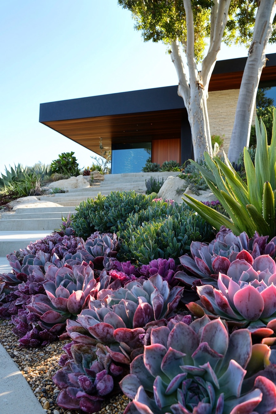 front yard design succulent garden 1