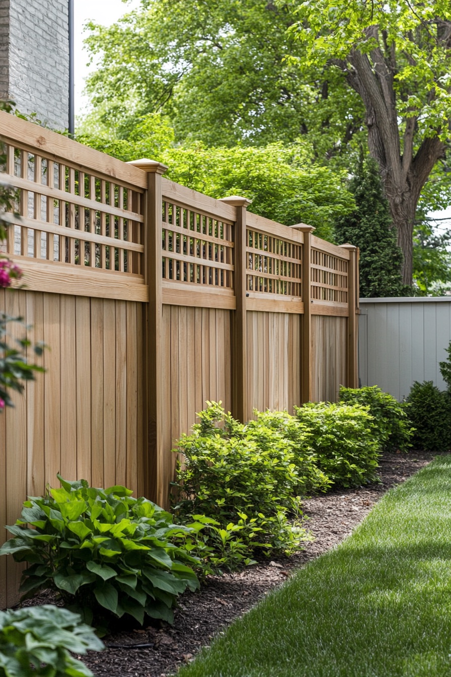 wooden fence lattice top 1