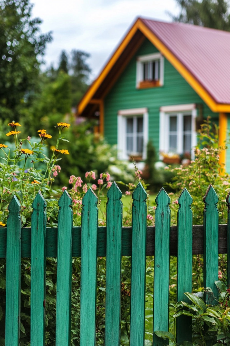 green brown color fence 3