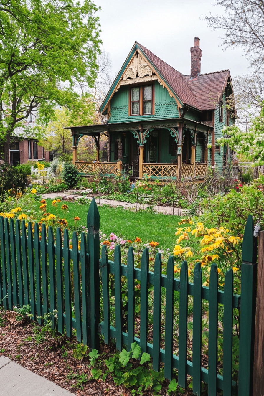 green brown color fence 4