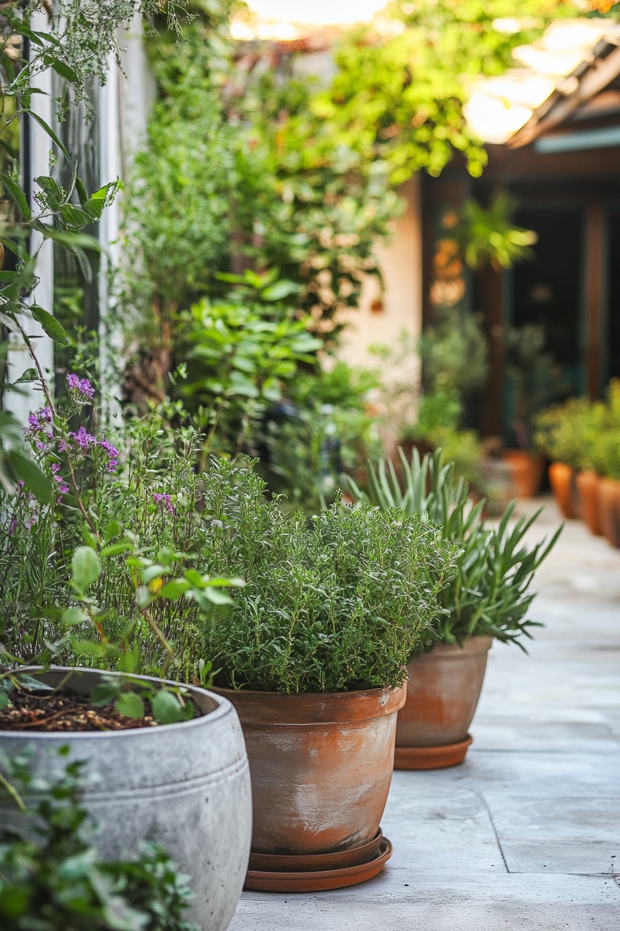 outdoor patio potted garden 1