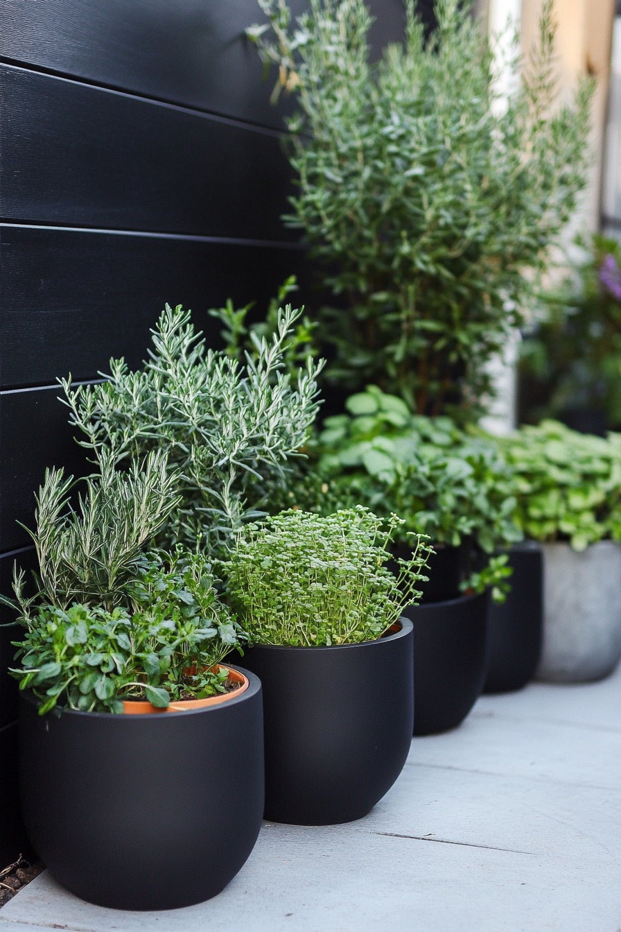 outdoor patio potted garden 2