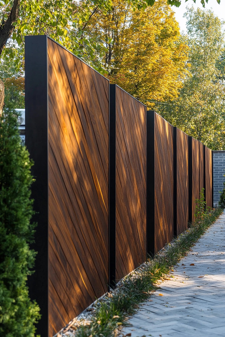 wooden fence zigzag 3