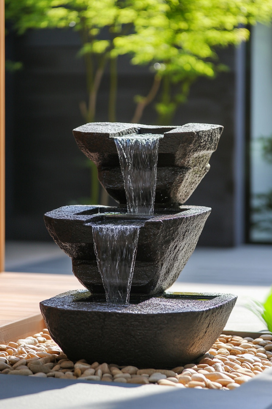 outdoor patio fountain feature 2