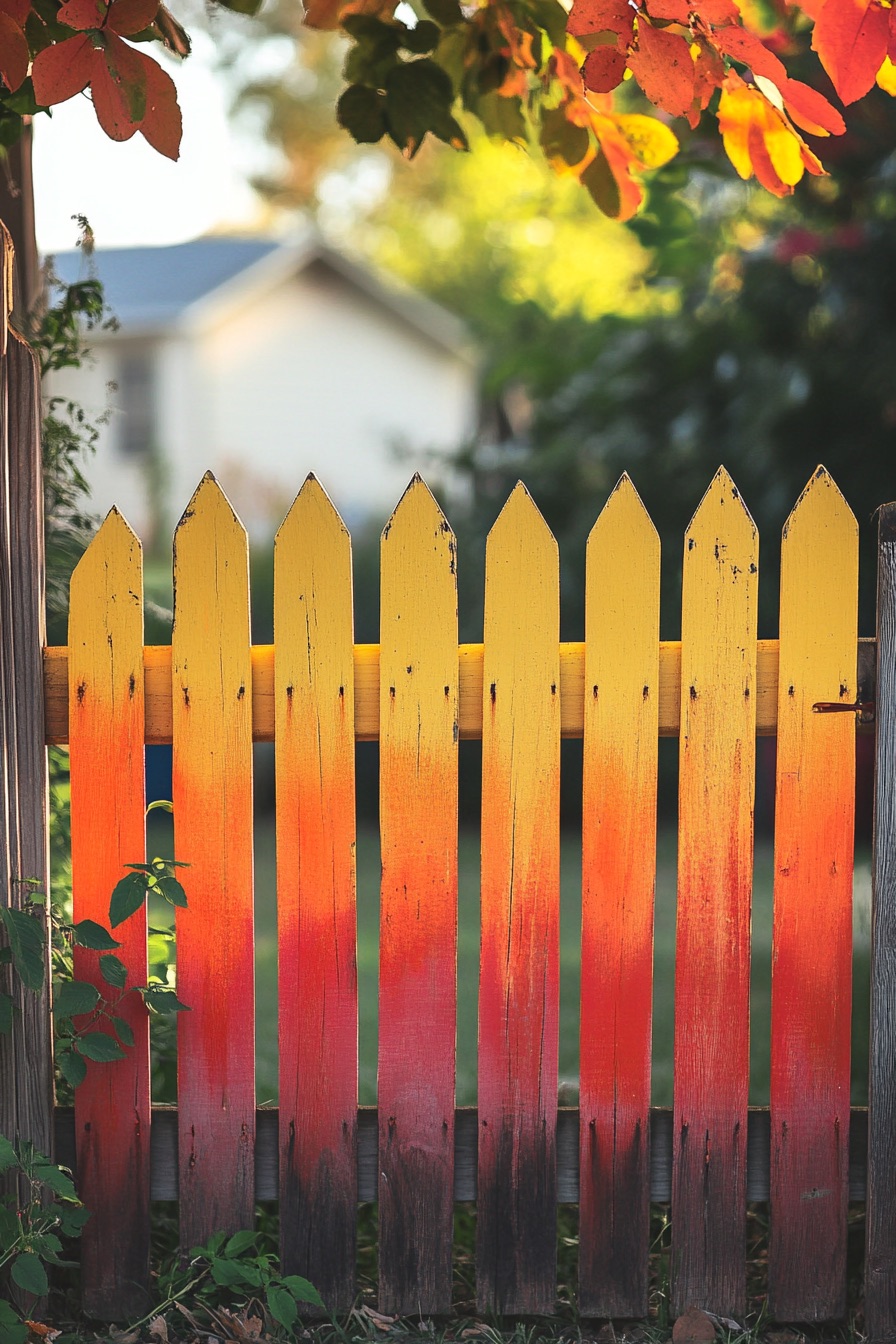 wooden fence ombre 1