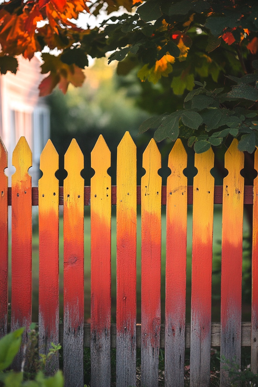 wooden fence ombre 3