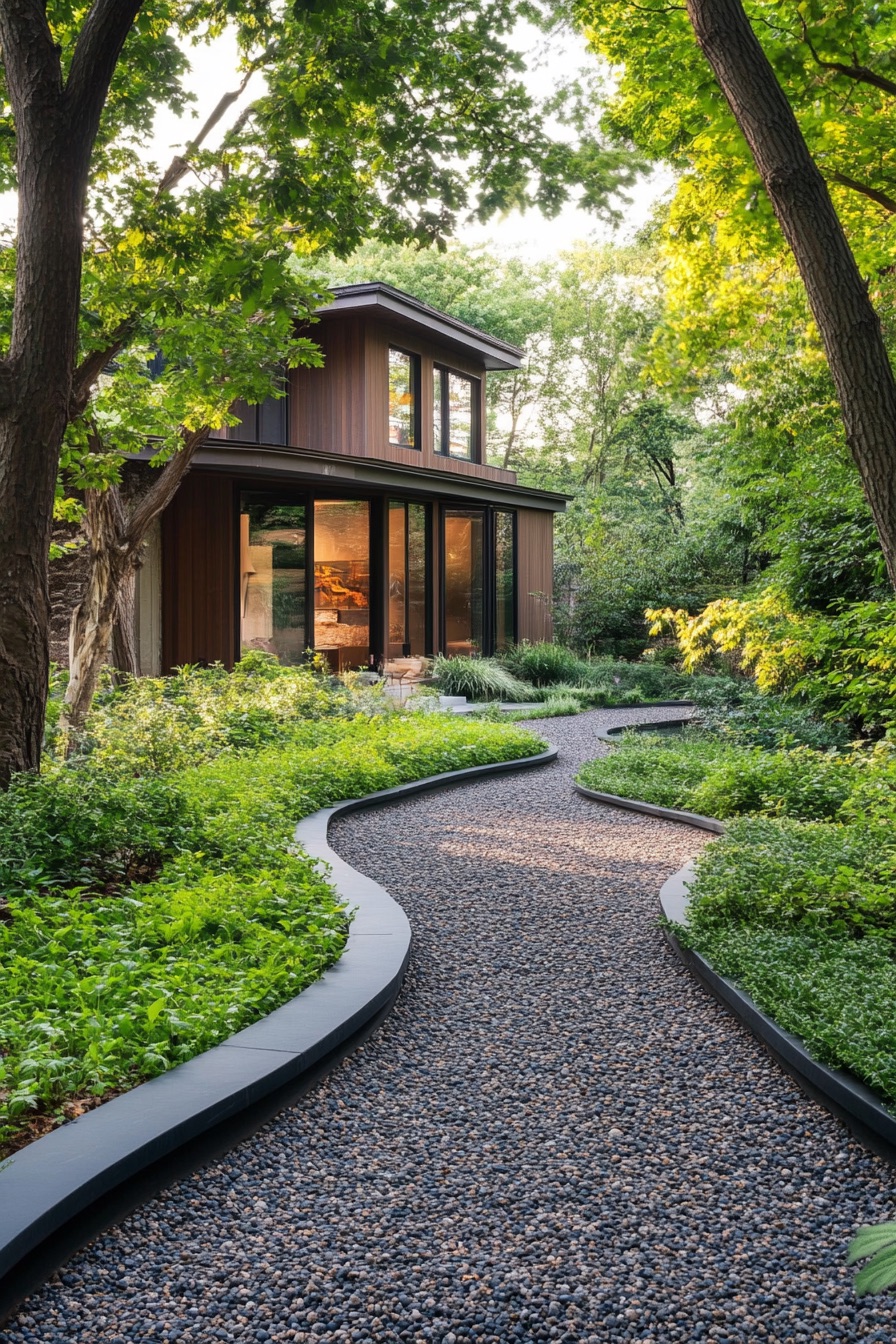 gravel garden curved path 1