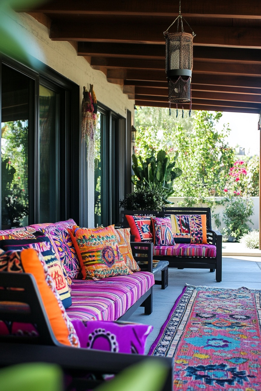 outdoor patio colorful cushions 3