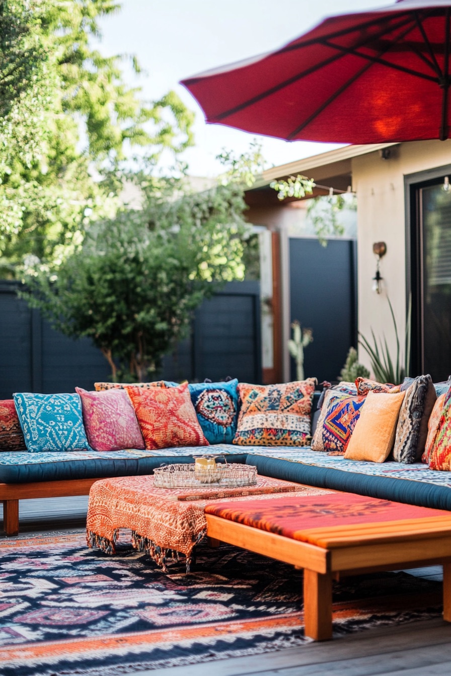 outdoor patio colorful cushions 4