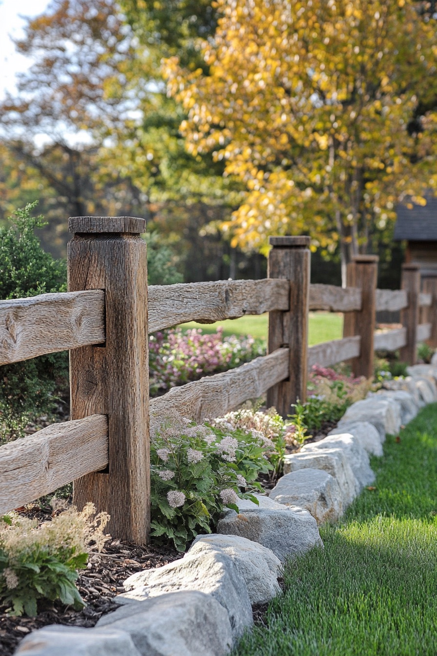 wooden fence rustic 2