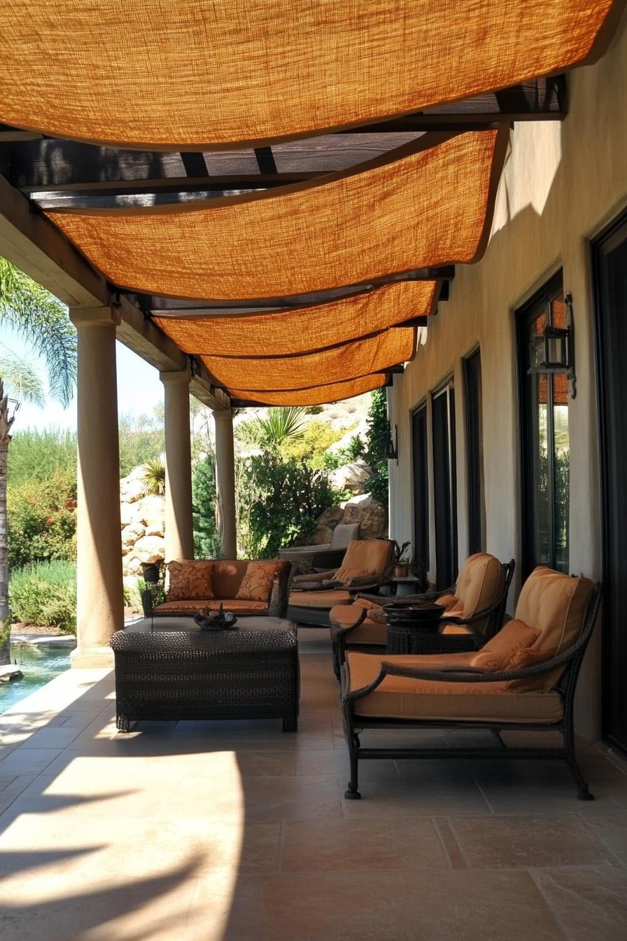 fabric shade patio cover