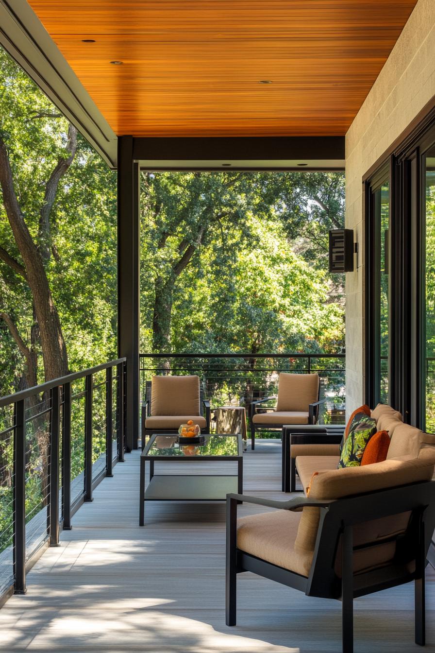 modern porch with modern furniture 1