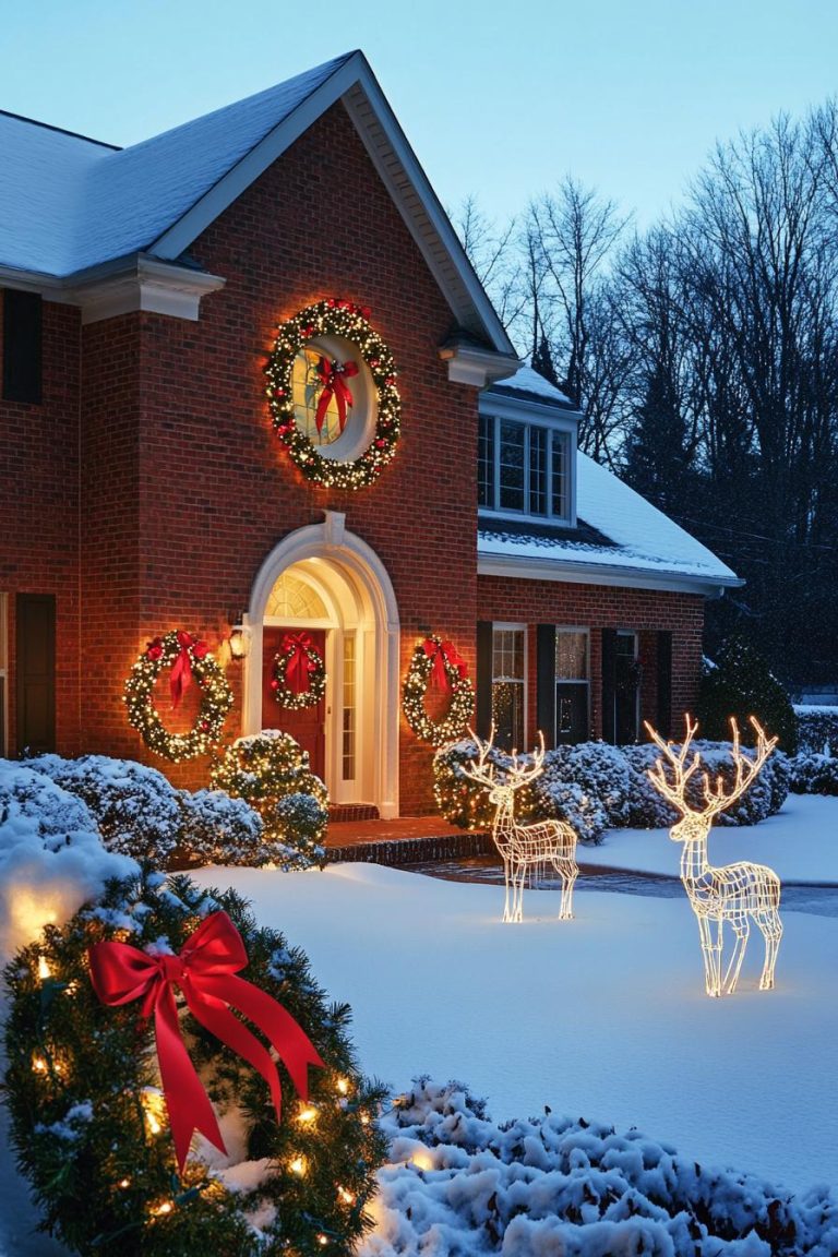 30 Exterior Christmas Decoration Ideas for a Magical Display