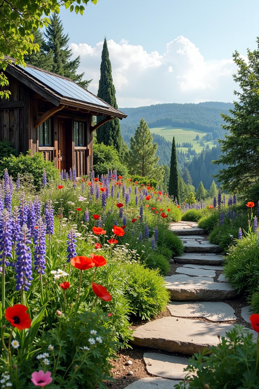 Pathway Through Vibrant Wildflowers