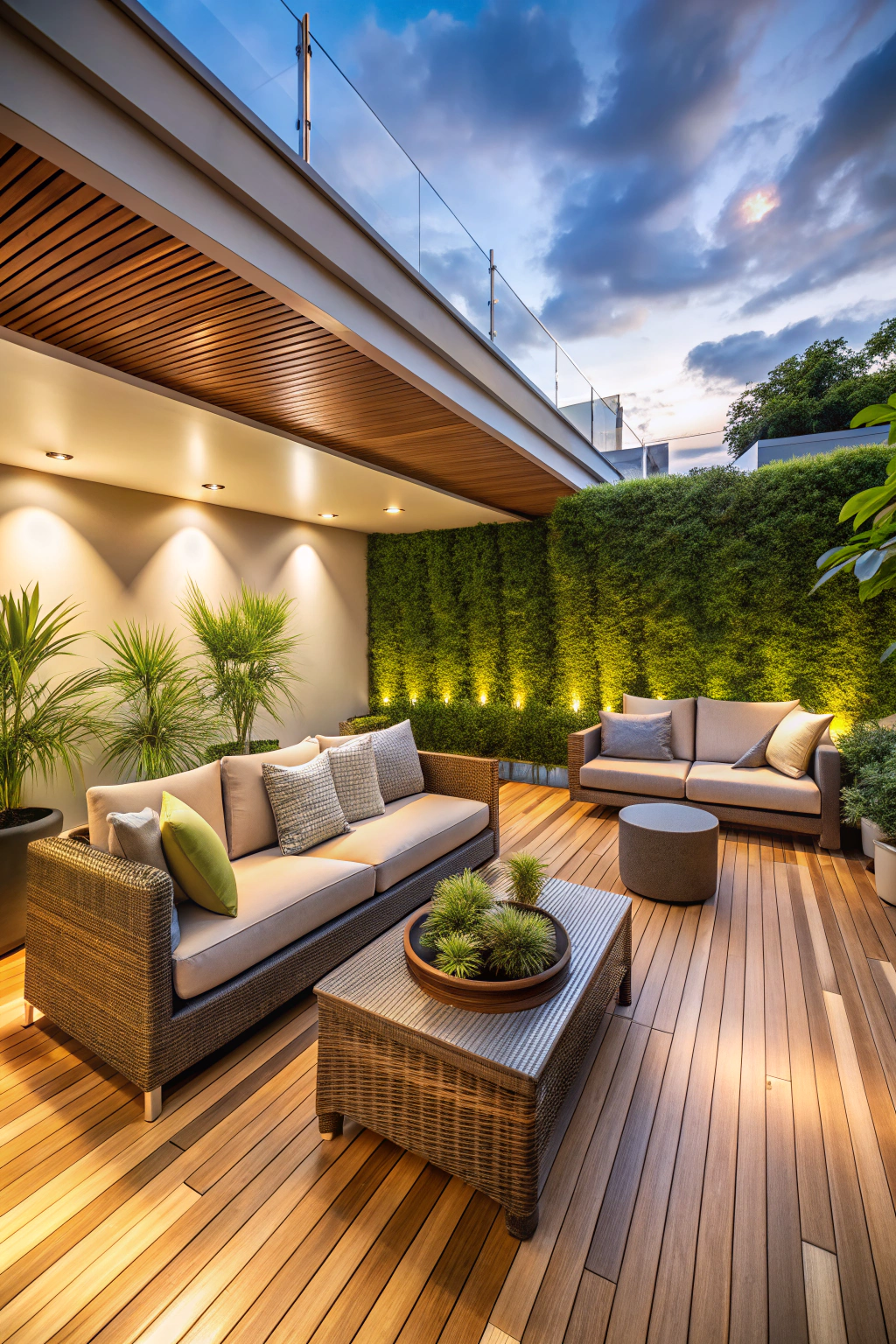 Stylish and inviting terrace with cozy seating