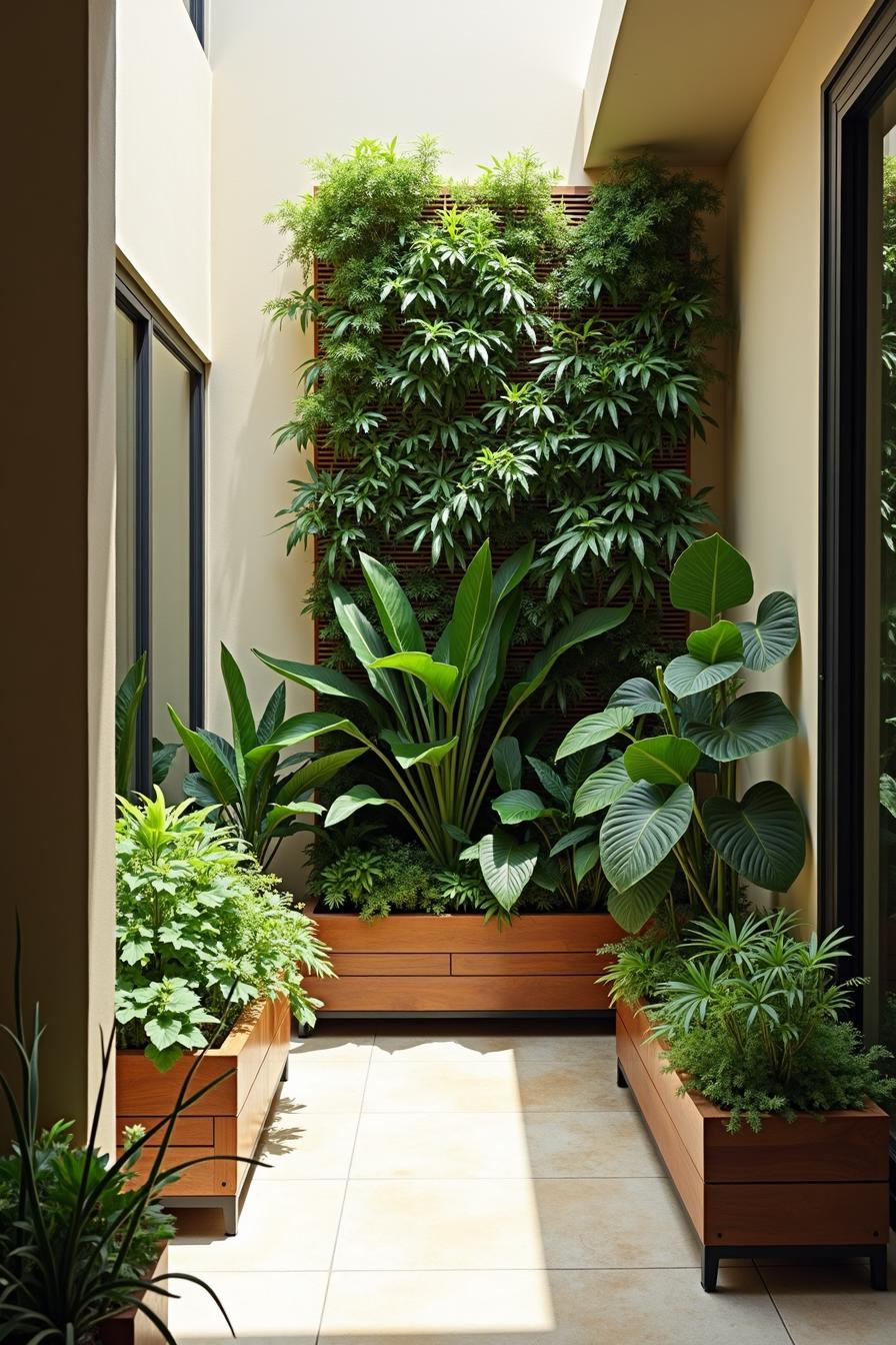 Lush plants basking in the sunlight