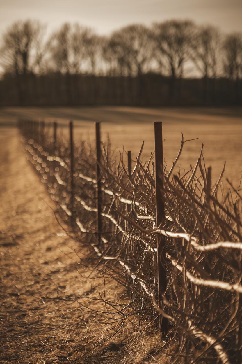 Twisting branches create a natural fence