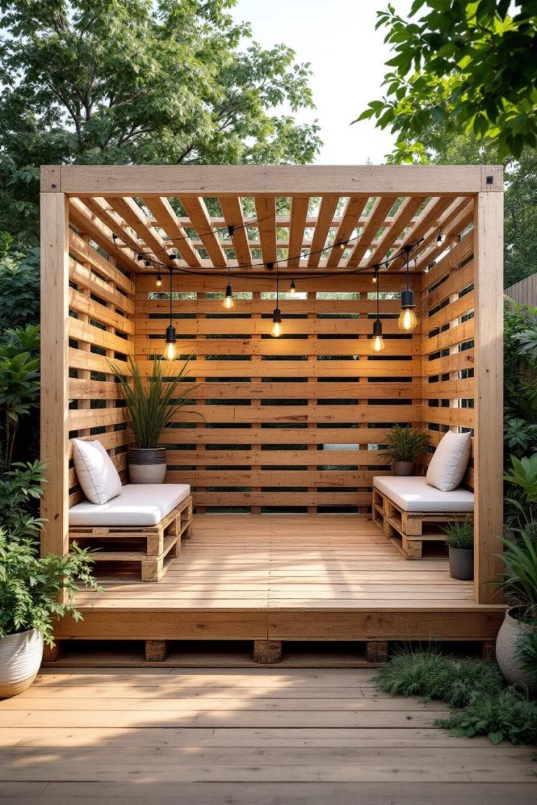 19 Patio Decks with Pallet Wood That Will Knock Your Socks Off