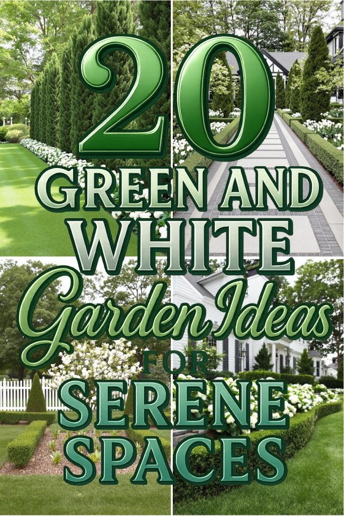 20 green and white gardens