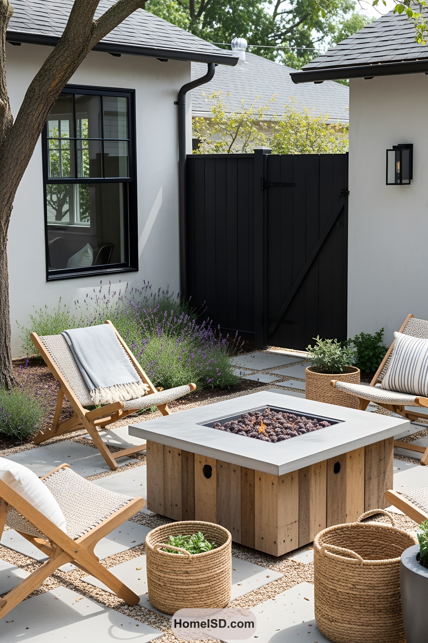 Cozy outdoor seating with a fire pit
