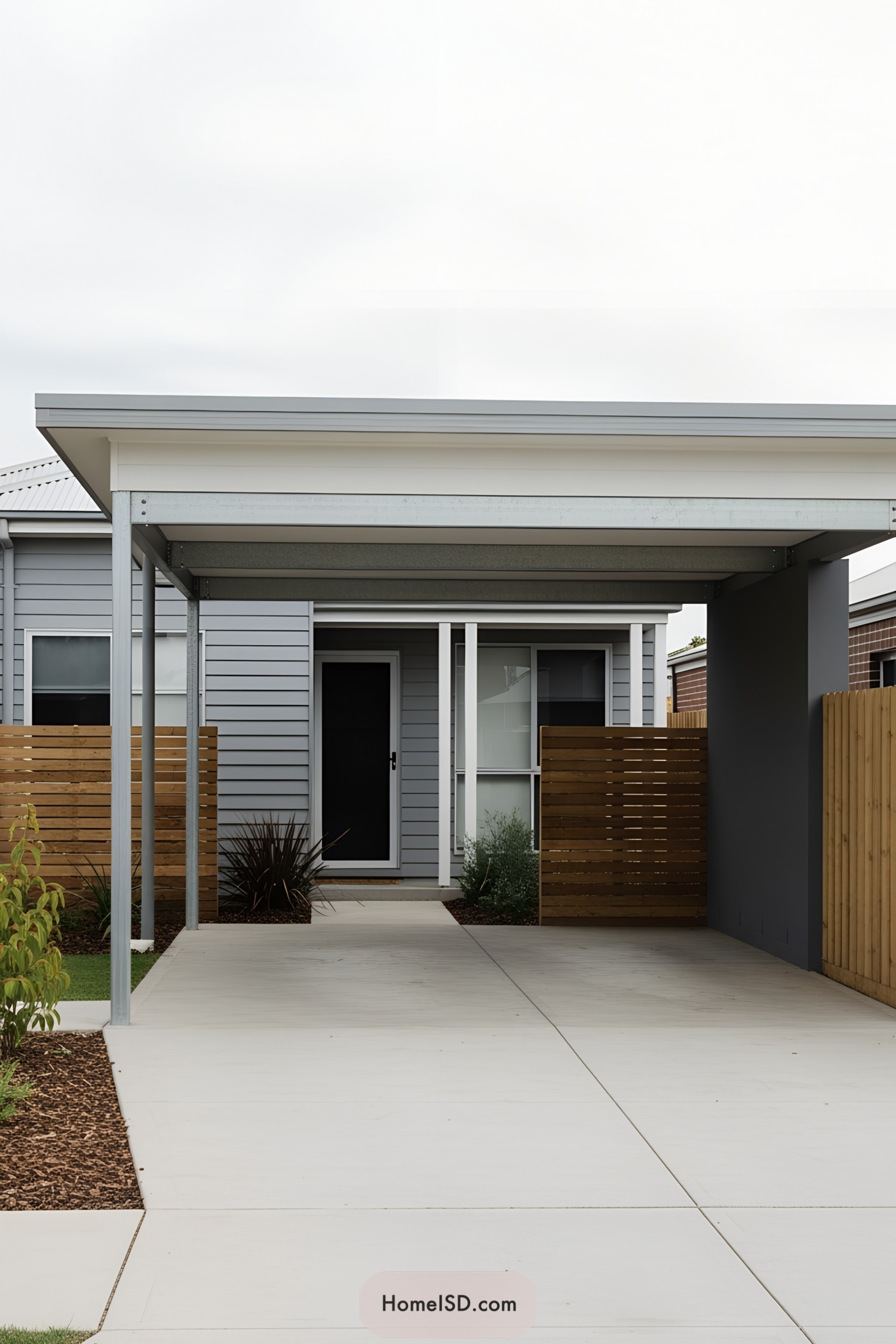 Modern carport with clean lines and sleek design