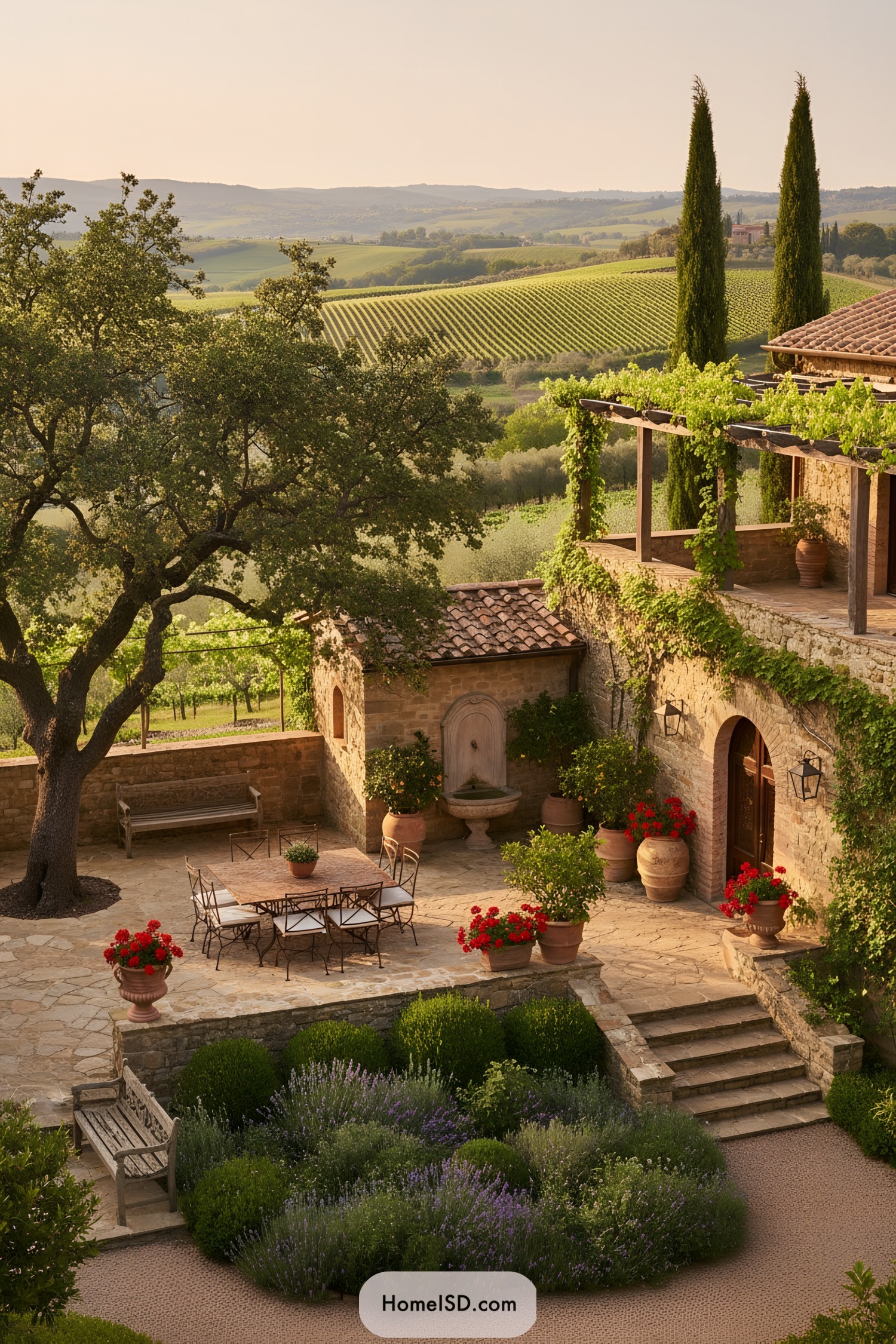 23 Tuscan Landscape Designs With Old World Charm