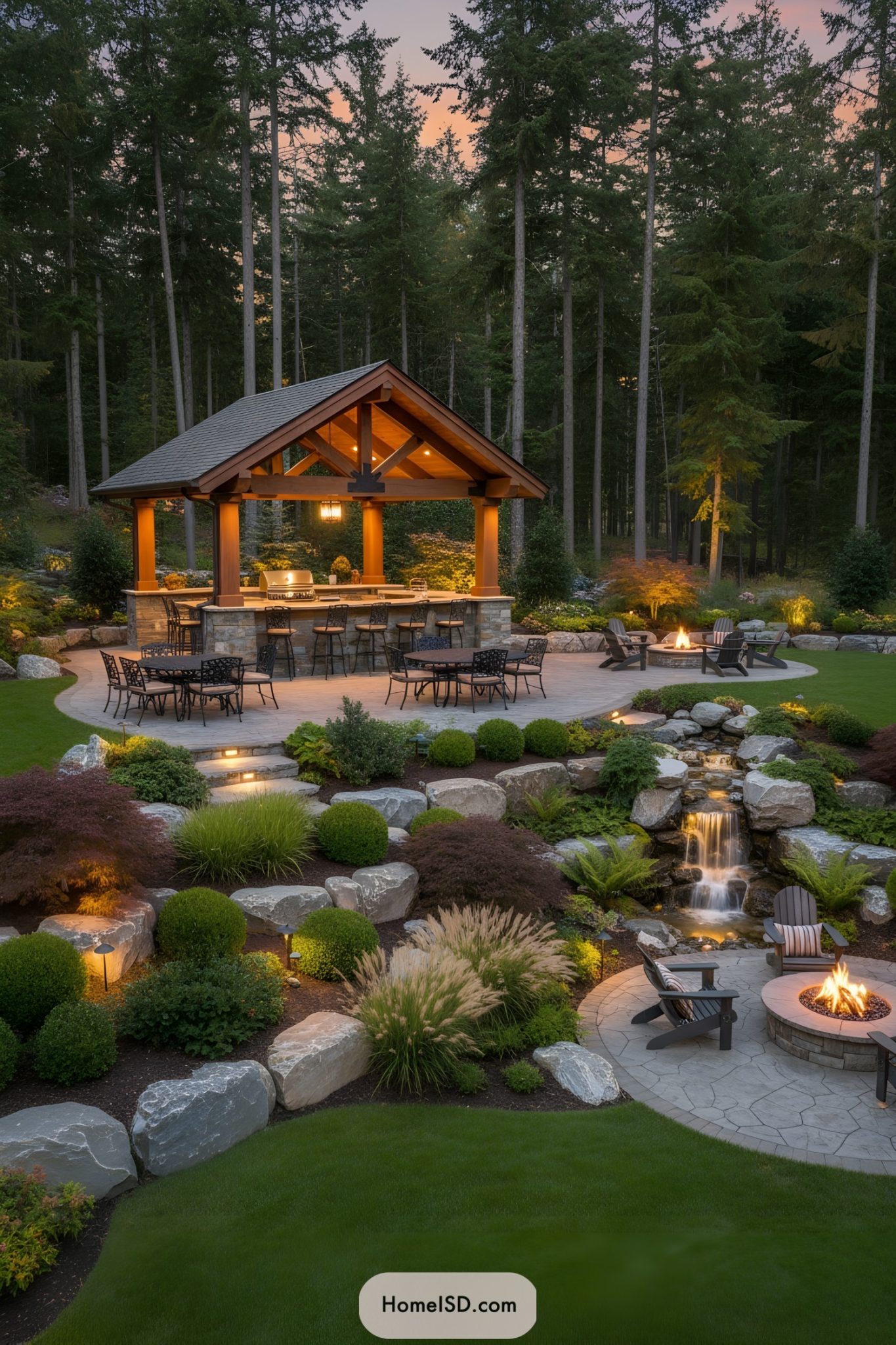 25 Forest Landscape Designs for Spaces Among Trees